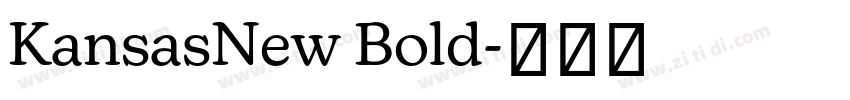 KansasNew Bold字体转换